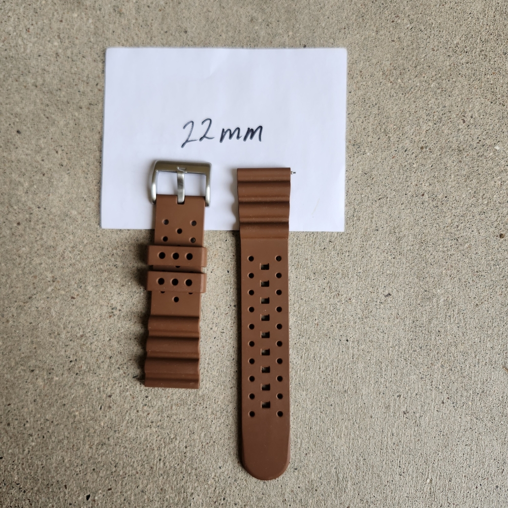 Brown Watch Strap Band Divers 22mm